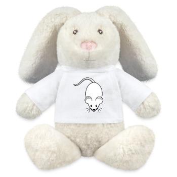 Maus,mäuschen,weisse maus - MiniFeet® RecycelHase® Creme - Weiß - Vorne
