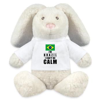 Brasilianer Spruch - MiniFeet® RecycelHase® Creme - Weiß - Vorne