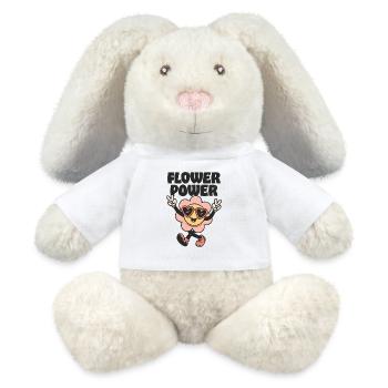 Flower Power - MiniFeet® RecycelHase® Creme - Weiß - Vorne
