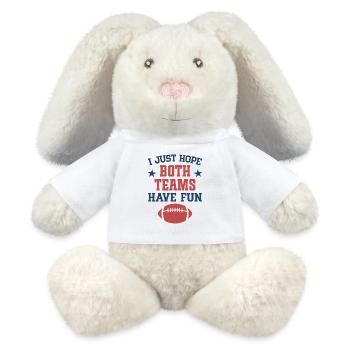 Ich hoffe nur, dass beide Teams Spaß haben - MiniFeet® RecycelHase® Creme - Weiß - Vorne