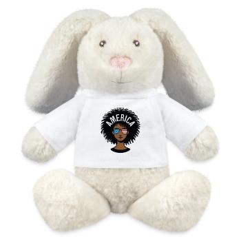 America Afro - MiniFeet® RecycelHase® Bunny Cream - white - Front