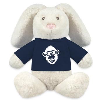Affen Lustig Cool - MiniFeet® RecycelHase® Creme - French Navy - Vorne