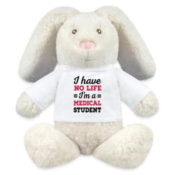 6061912 127058735 étudiant en médecine - Lapin en peluche recyclé MiniFeet® Crème - blanc - Devant