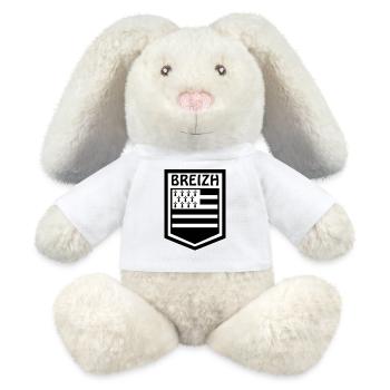 Drapeau Breton - Lapin en peluche recyclé MiniFeet® Crème - blanc - Devant