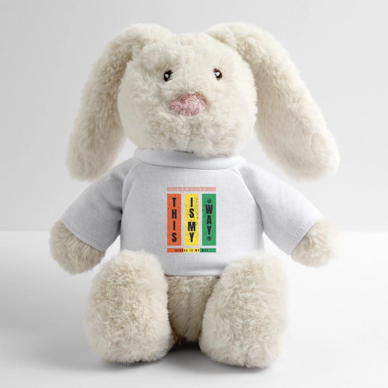 Reggae Is My Way – TypoBlock MiniFeet® RecycelHase® Bunny Cream