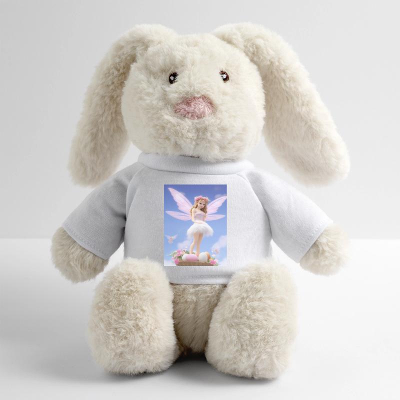 Retro style Pixie on Egg- Easter MiniFeet® RecycelHase® Bunny Cream