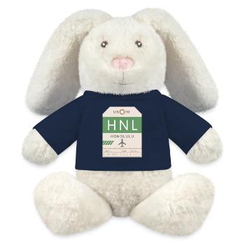 Flughafen Honolulu 1950 - MiniFeet® RecycelHase® Creme - French Navy - Vorne