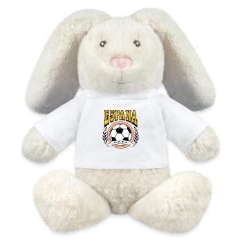 EM 2024 Shirts Spanien Fußball Football Soccer - MiniFeet® RecycelHase® Creme - Weiß - Vorne