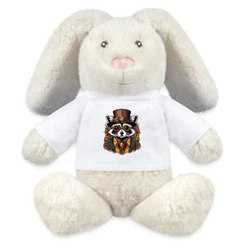 Raccoon Punk - MiniFeet® RecycelHase® Bunny Cream - white - Front
