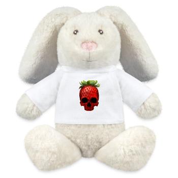 Crâne de fraise - Lapin en peluche recyclé MiniFeet® Crème - blanc - Devant