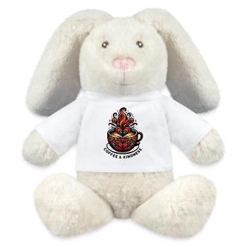 Coffee & Kindness - MiniFeet® RecycelHase® Bunny Cream - white - Front