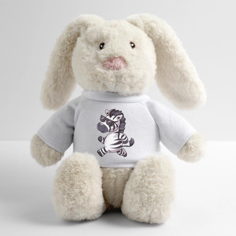 Zebra Runner Marathon Jogging Athletic MiniFeet® RecycelHase® Bunny Cream