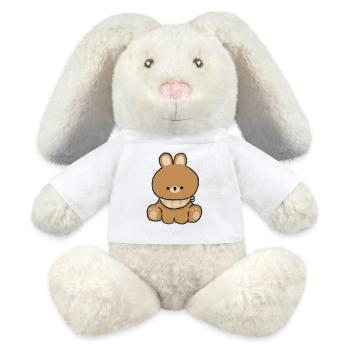 Lapin mignon - Lapin en peluche recyclé MiniFeet® Crème - blanc - Devant