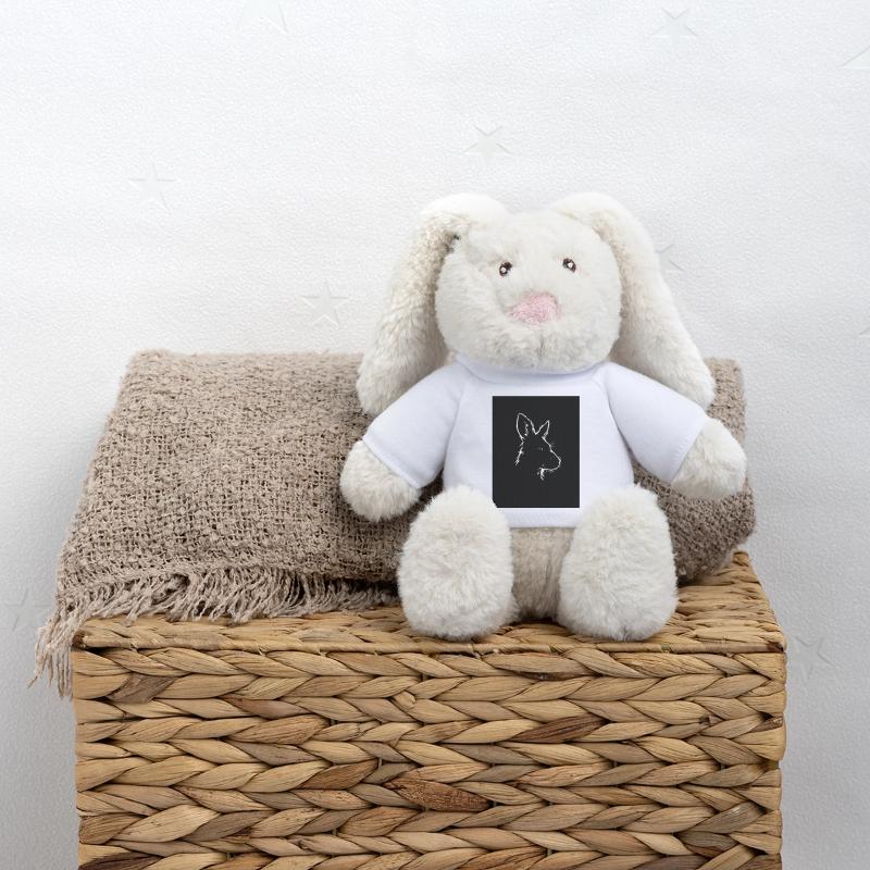 Kangaroo silhouette MiniFeet® RecycelHase® Bunny Cream