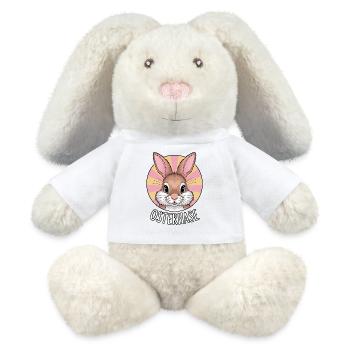 Süßer Osterhase im Retro-Look - MiniFeet® RecycelHase® Creme - Weiß - Vorne