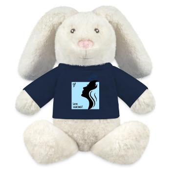 Love Yourself einfache blaue Grafiken - MiniFeet® RecycelHase® Creme - French Navy - Vorne