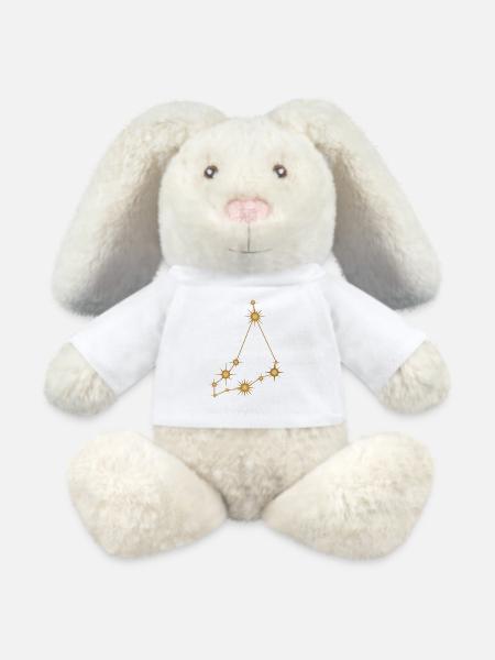 Sternbild Steinbock Sternzeichen Sternzeichen - MiniFeet® RecycelHase® Creme - Weiß