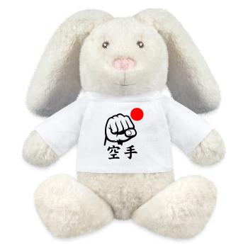 Karate Faust / Fist - MiniFeet® RecycelHase® Bunny Cream - white - Front