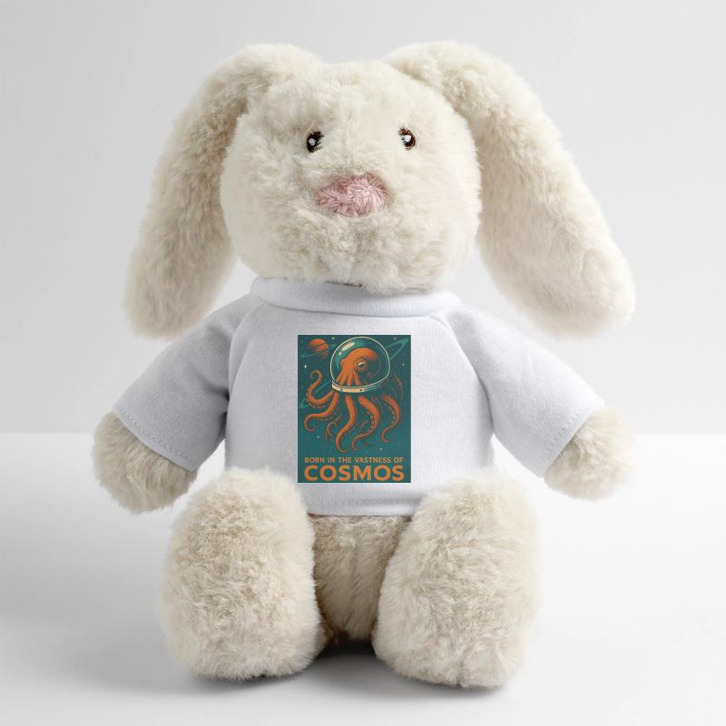 Octopus Retro Sci-Fi Space MiniFeet® RecycelHase® Bunny Cream
