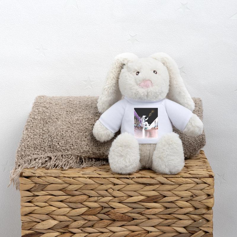 Blessolution « Équilibre » Lapin en peluche recyclé MiniFeet® Crème