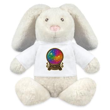 Regenbogen Kristallkugel Glamour | Glaskugel - MiniFeet® RecycelHase® Creme - Weiß - Vorne