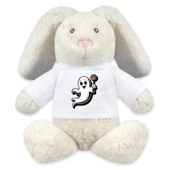 Fröhlicher Geist mit Lollipop - Lapin en peluche recyclé MiniFeet® Crème - blanc - Devant