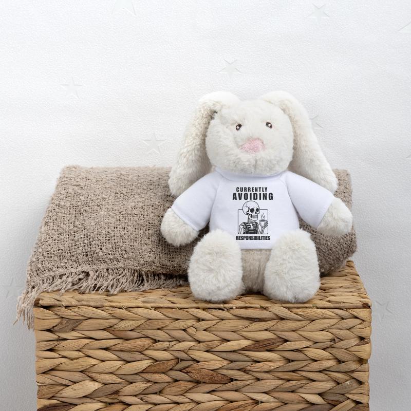 Currently Avoiding Responsibilities Skeleton MiniFeet® RecycelHase® Creme