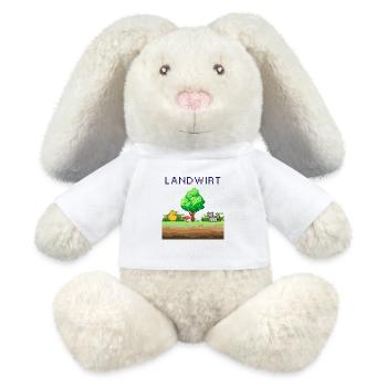 Landwirt Pixelwelt Ländliche Szene - MiniFeet® RecycelHase® Creme - Weiß - Vorne