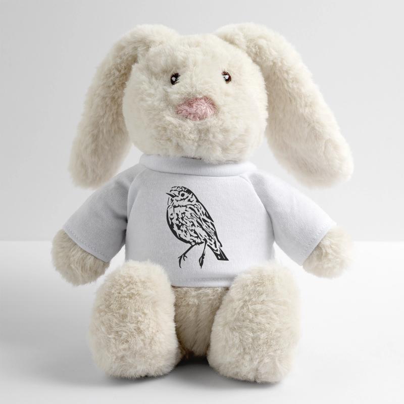 Schwarzer Vogel schwarz Geschenk Weihnachten  MiniFeet® RecycelHase® Creme