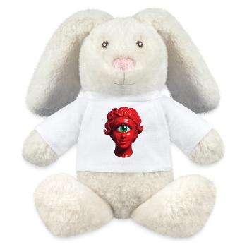 CYCLOP WOMAN - nice people - MiniFeet® RecycelHase® Bunny Cream - white - Front