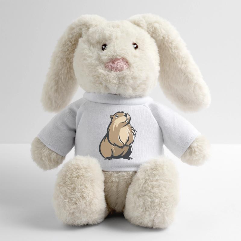 süßes Murmeltier MiniFeet® RecycelHase® Creme