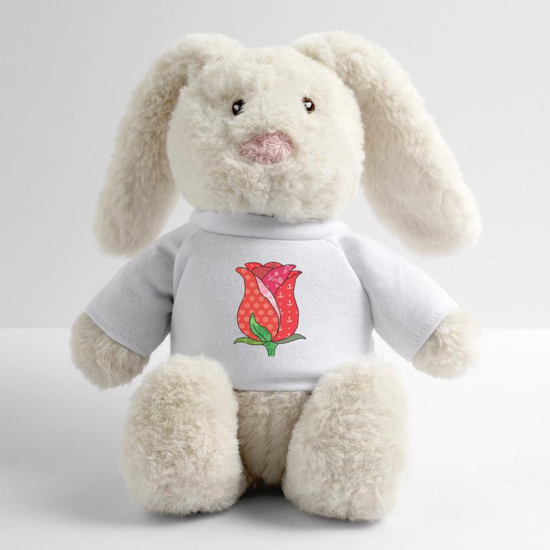 Pattern rose MiniFeet® RecycelHase® Bunny Cream