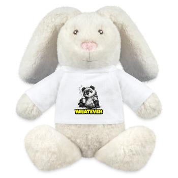 Whatever – Grumpy Bear Coffee (Sketch) - Lapin en peluche recyclé MiniFeet® Crème - blanc - Devant