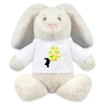 Osterhase Hase Ostergeschenke Ostereier - MiniFeet® RecycelHase® Creme - Weiß - Vorne