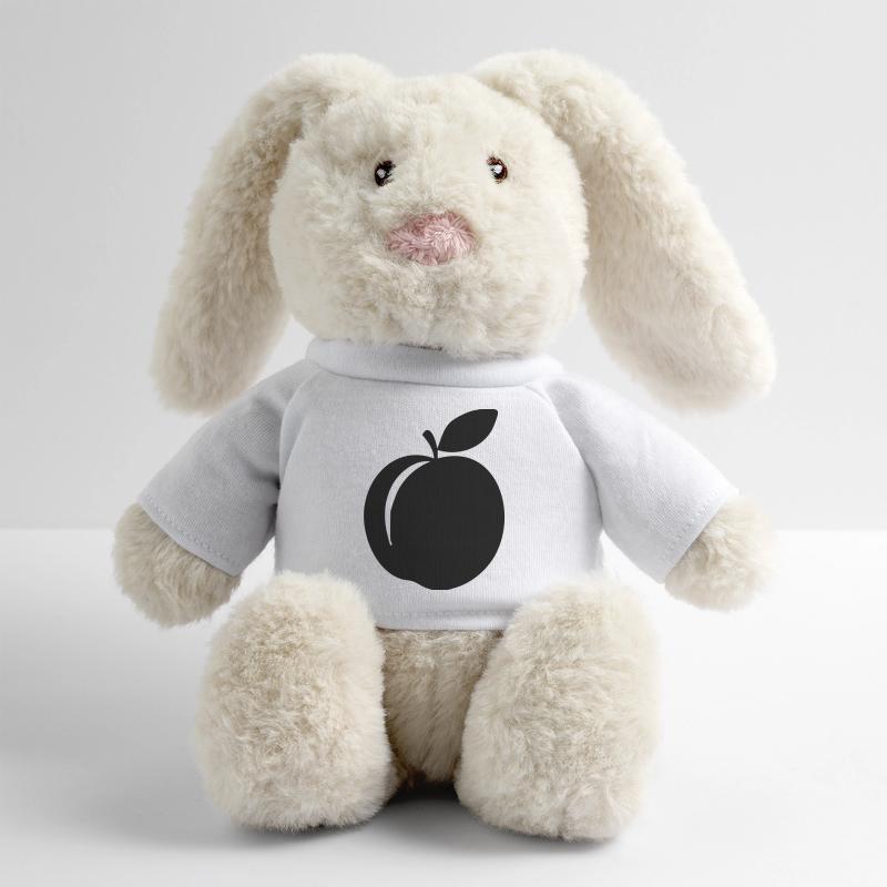 Silhouette pêche – Douce conception estivale Lapin en peluche recyclé MiniFeet® Crème
