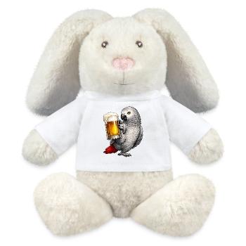 African grey parrot beer - MiniFeet® RecycelHase® Bunny Cream - white - Front
