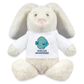 Passionate about Blue and Orange Discus Fish - MiniFeet® RecycelHase® Bunny Cream - white - Front