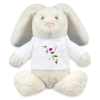 Wunderblume Zen Blüten Design - MiniFeet® RecycelHase® Creme - Weiß - Vorne