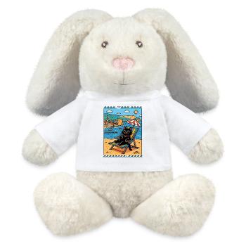 Voyage au Monténégro Balkans Côte adriatique Montagnes - Lapin en peluche recyclé MiniFeet® Crème - blanc - Devant
