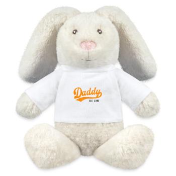 Daddy - Bester Dad Daddy Papa der Welt - est. 2015 - MiniFeet® RecycelHase® Creme - Weiß - Vorne