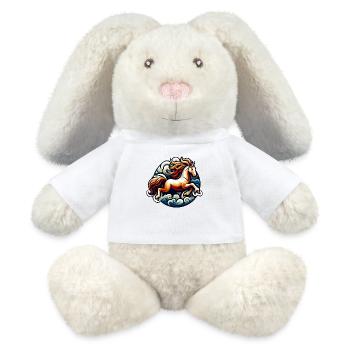 Equestrian Art - Galloping Horses - MiniFeet® RecycelHase® Bunny Cream - white - Front