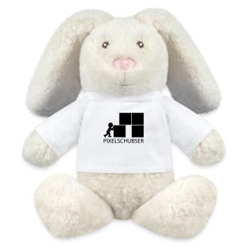 Pousseurs de pixels et fiers de cela ! - Lapin en peluche recyclé MiniFeet® Crème - blanc - Devant