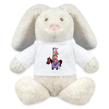 Chevalier - Lapin en peluche recyclé MiniFeet® Crème - blanc - Devant