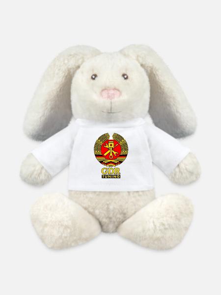 GDR Tuning Wappen 3c - MiniFeet® RecycelHase® Creme - Weiß