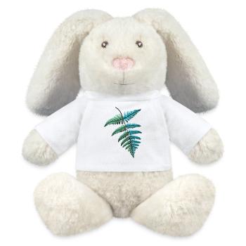 Farn Farnblatt - MiniFeet® RecycelHase® Creme - Weiß - Vorne