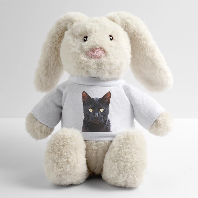 Chat chat cat cats Lapin en peluche recyclé MiniFeet® Crème