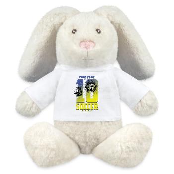 Maillot de football numéro 10 - Lapin en peluche recyclé MiniFeet® Crème - blanc - Devant