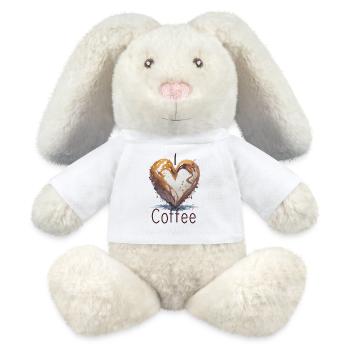 ich liebe Kaffee - MiniFeet® RecycelHase® Creme - Weiß - Vorne