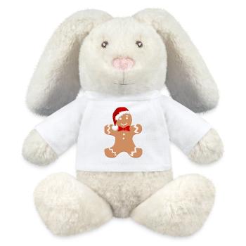 Festlicher Lebkuchenmann - MiniFeet® RecycelHase® Creme - Weiß - Vorne