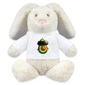 Avocat _ 01 - Lapin en peluche recyclé MiniFeet® Crème - blanc - Devant